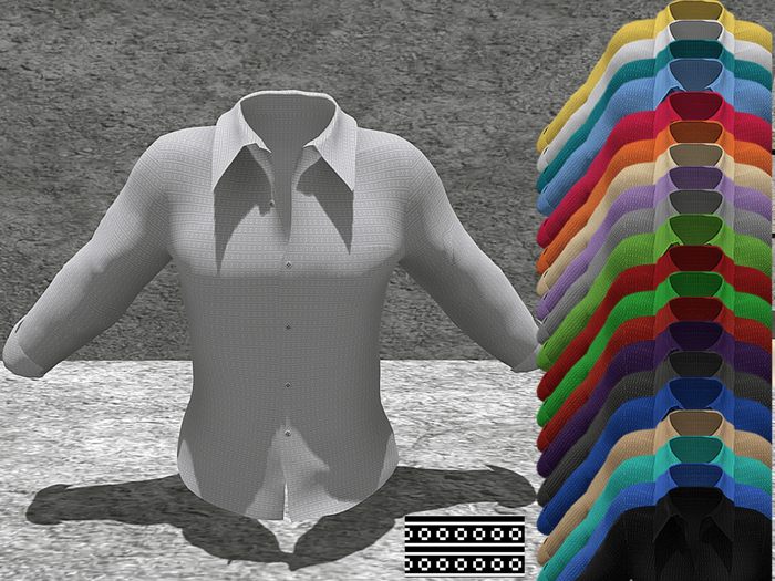 *SSS White Line & Circle Pattern Shirt-  P6