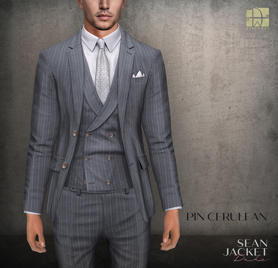 [Deadwool] Sean jacket (duke) - pin cerulean