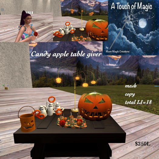 Candy apple table gives apples-Box