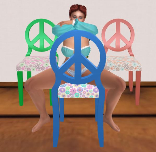 Floral Peace Sign Chairs