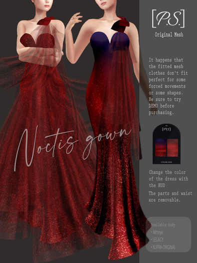 [[PS]] Noctis Gown<garnet>