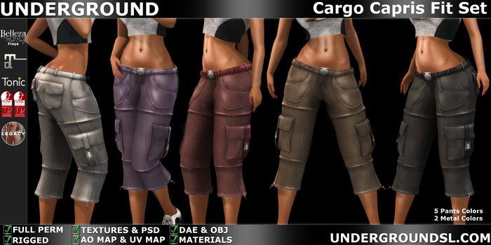 {UG} - Cargo Capris Fit Female Set