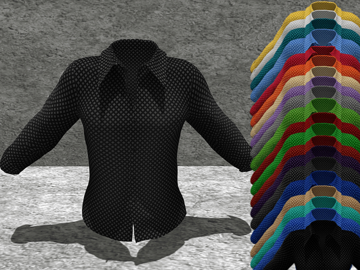 *SSS DarkGrey Crosshatch Pattern Shirt-  P7