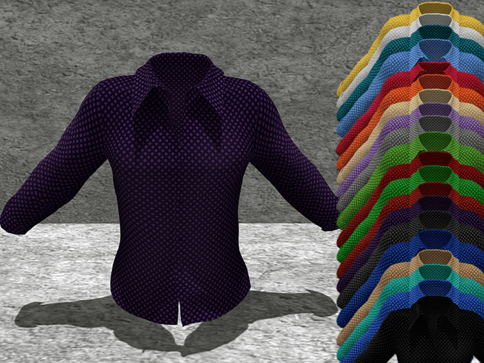 *SSS DarkPurple Crosshatch Pattern Shirt-  P7