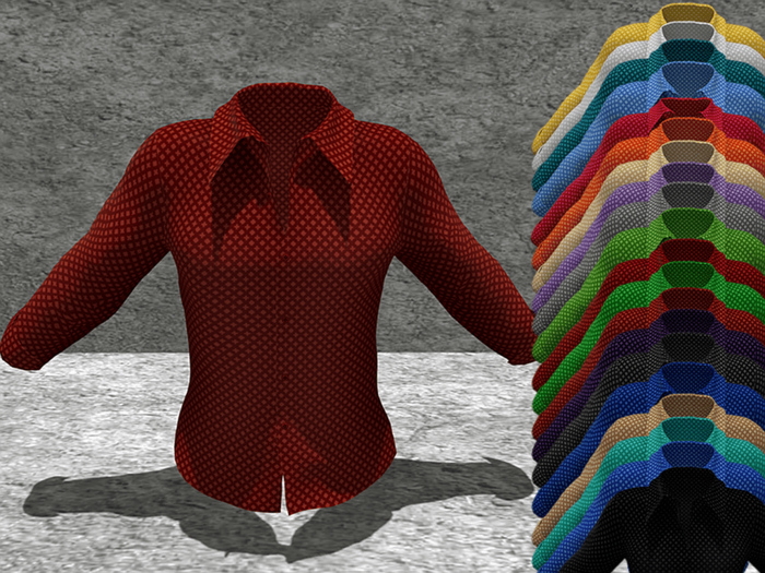 *SSS DarkRed Crosshatch Pattern Shirt-  P7