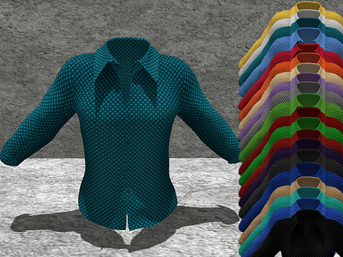 *SSS Seagreen Crosshatch Pattern Shirt-  P7