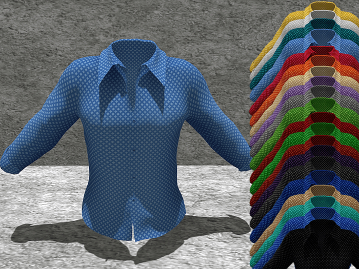 *SSS SkyBlue Crosshatch Pattern Shirt-  P7