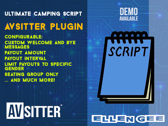 Networked AVsitter Plugin Camping/Payroll Script