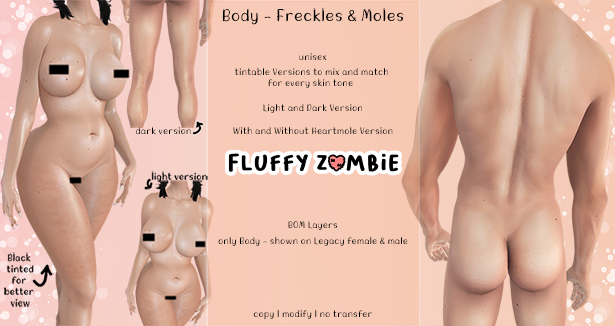 [FluffyZombie] - Body - Freckles&Moles - BOM