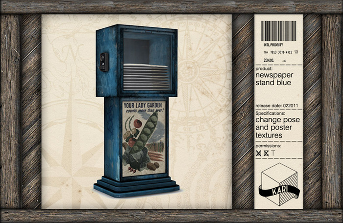 Kari - Newspaper stand - Blue