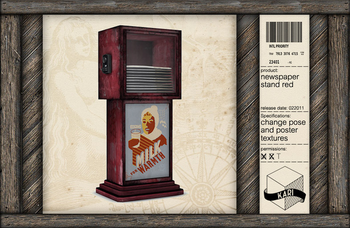 Kari - Newspaper stand - Red
