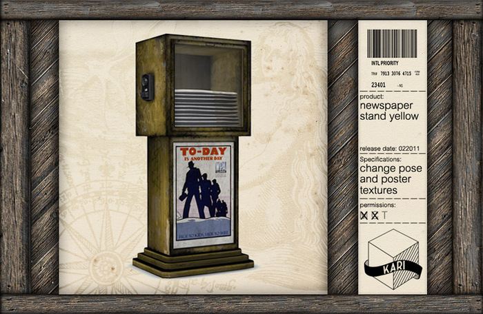 Kari - Newspaper stand - Yellow