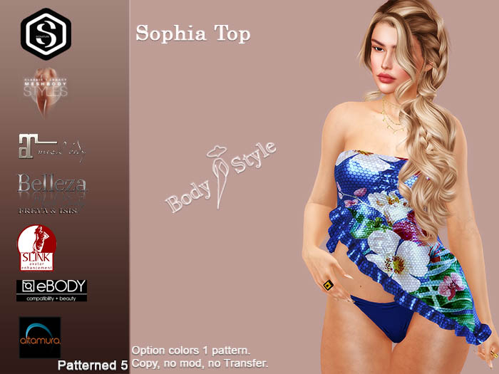 [BS] Body & Style Top Sophia Patterned 5 50% off