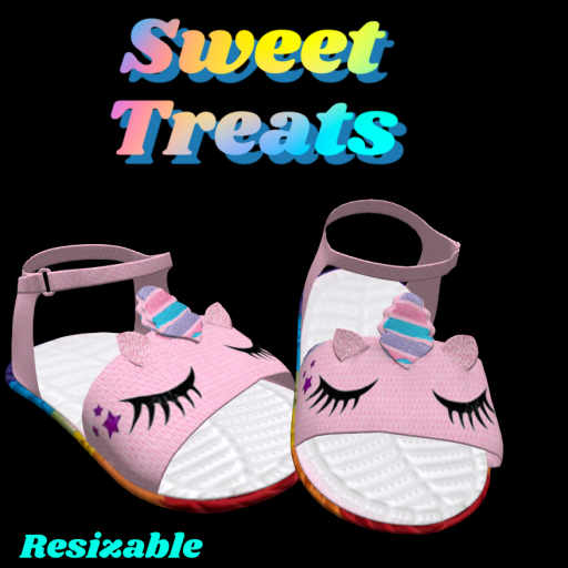Sweet Treats -Pink-Resizable Uni Sandals-Boxed