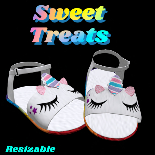 Sweet Treats -White-Resizable Uni Sandals-Boxed