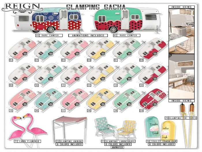 REIGN.- GLAMPING TRAILER- BOHO #1 RARE