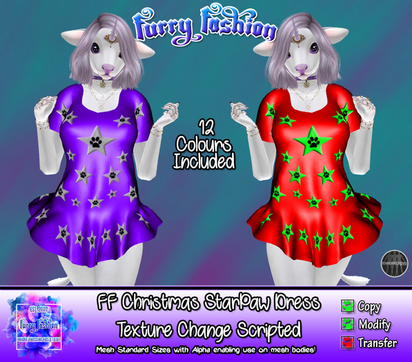 ~FF~ Christmas Star Paw Dress