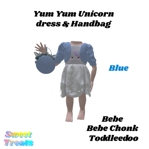 SweetTreats- Yum Yum Unicorn dress- Blue