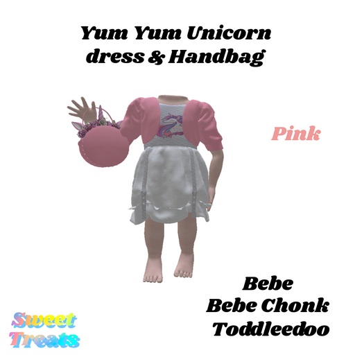 Sweet Treats- Yum Yum Unicorn dress- Pink