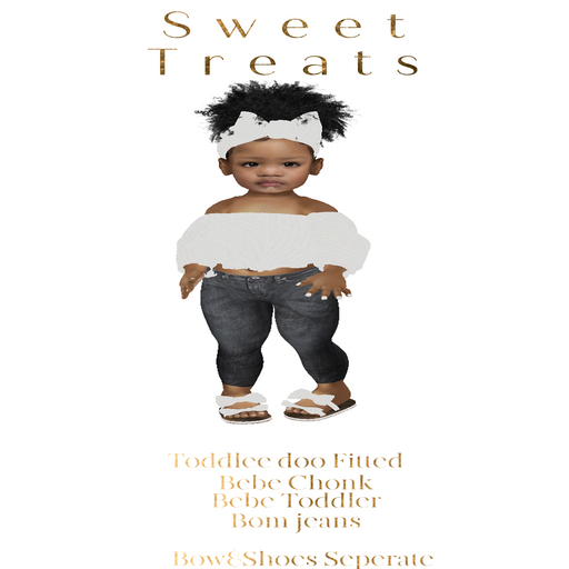 Sweet treats - Geni fit WhiteBlouse/Black Jeans-Boxed