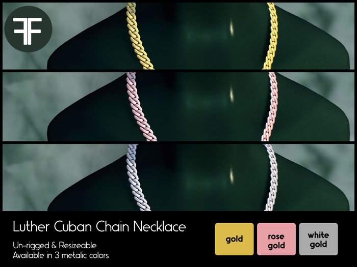 f e t e . Luther Cuban Chain Necklace FATPACK