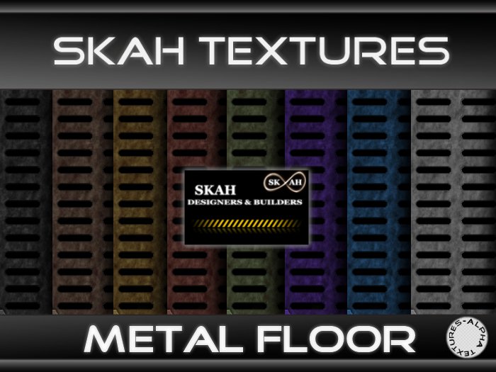 Second Life Marketplace - [SKAH TEXTURES] - Metal Floor