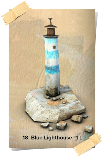 18 - 8f8 - Paint me Summer - Blue Lighthouse Box