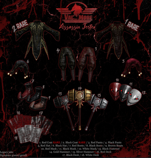 10. [Val'more] Assassin Jester - Mask (Red)