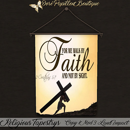DPB Religious Tapestrys - Not By Sight