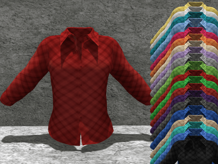 *SSS DeepRed Plaid Shirt-  P8