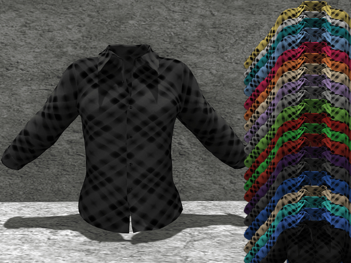 *SSS DarkGrey Plaid Shirt-  P9