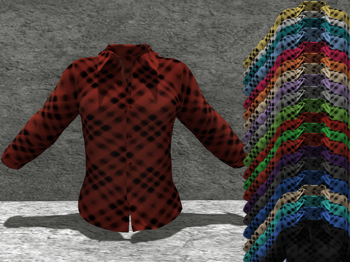 *SSS DarkRed Plaid Shirt-  P9
