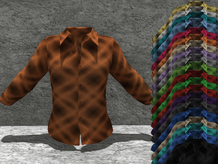 *SSS Orange Plaid Shirt-  P10