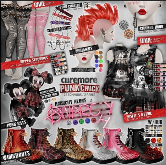 CUREMORE / Punk Chick /  RIPPED STOCKINGS/ RARE