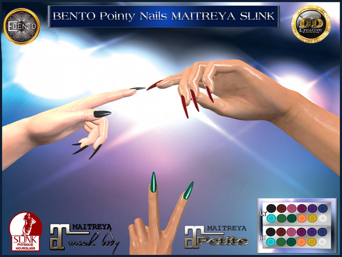 ☾ⅅⅅ☽ ◉ BENTO Pointy Nails MAITREYA SLINK ◉