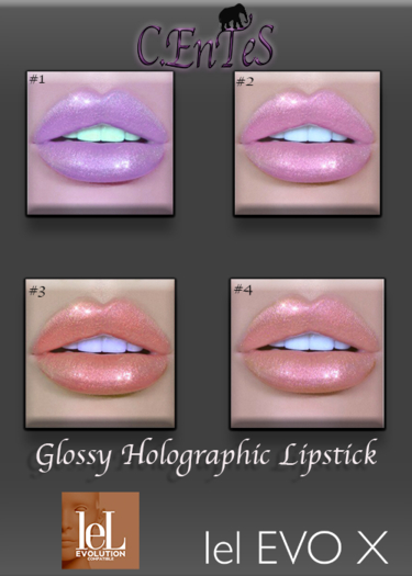 C.EnTeS - Glossy  Holographic Lipstick - Lelutka EVO & EvoX- 
