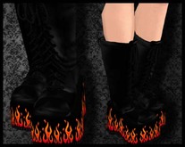 :::Sn@tch Platform Gooshers Boots (Fire):::