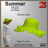 Summer Hat [2cute] Electric Lime