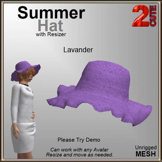 Summer Hat [2cute] Lavander
