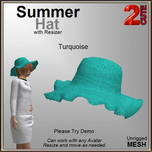 Summer Hat [2cute] Turquoise