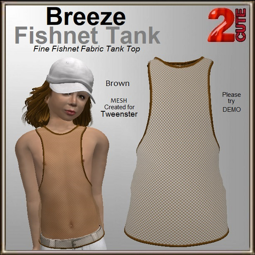 Breeze Fishnet Tank [2cute] Brown