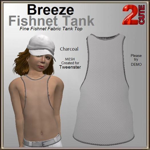 Breeze Fishnet Tank [2cute] Charcoal