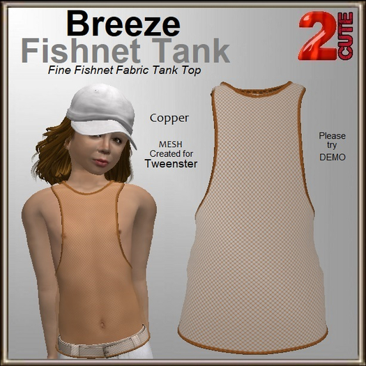 Breeze Fishnet Tank [2cute] Copper