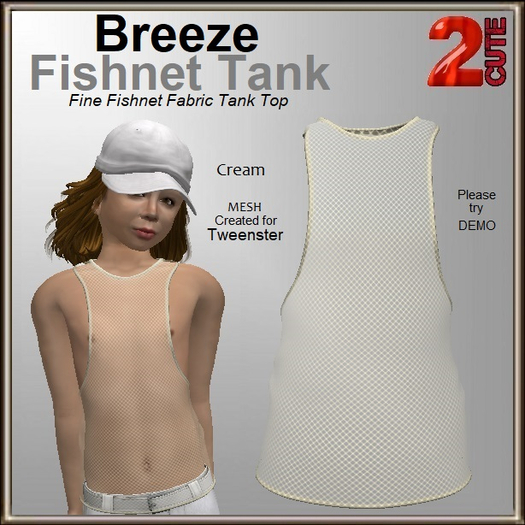 Breeze Fishnet Tank [2cute] Cream