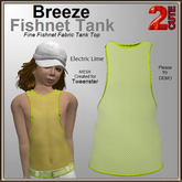 Breeze Fishnet Tank [2cute] Electric Lime