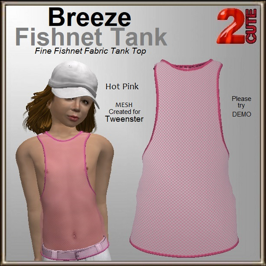 Breeze Fishnet Tank [2cute] Hot Pink