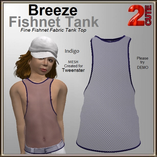 Breeze Fishnet Tank [2cute] Indigo