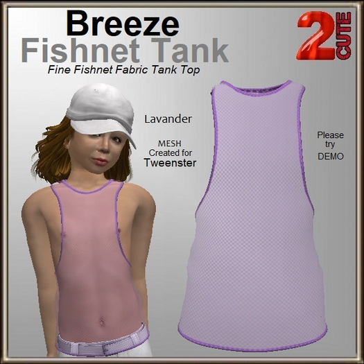 Breeze Fishnet Tank [2cute] Lavander