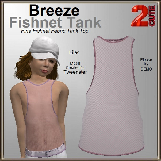 Breeze Fishnet Tank [2cute] Lilac