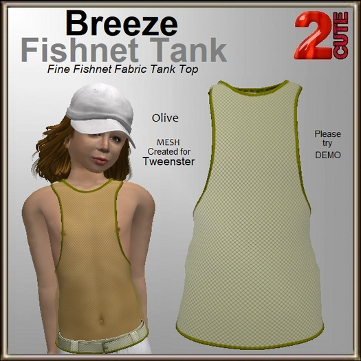 Breeze Fishnet Tank [2cute] Olive